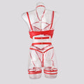 Sexy Solid Color Sexy Lingerie Set with Garter LS1658 - SWEETKAMA