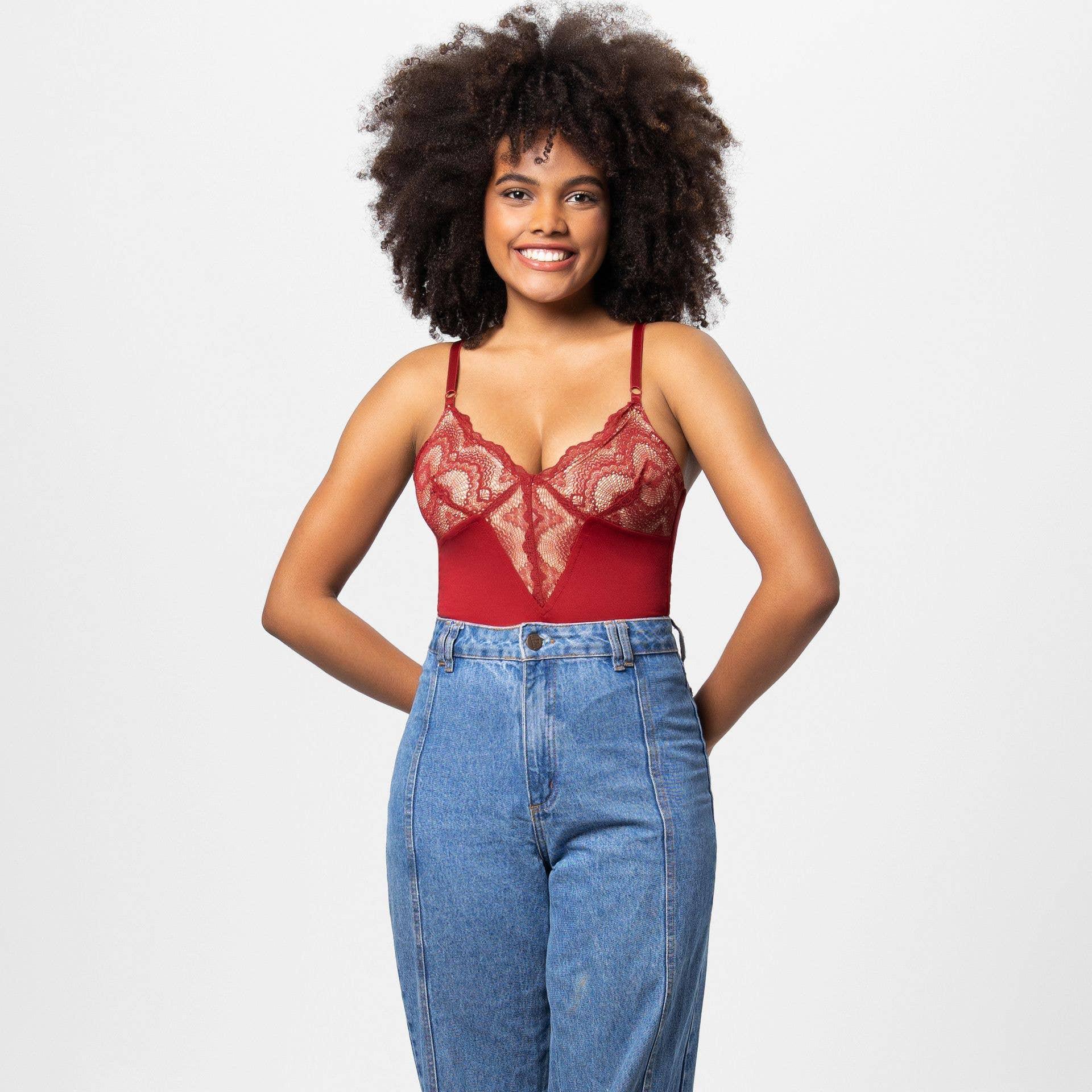 Sexy Solid Color Teddy Lace Lingerie Bodysuit 32524 - SWEETKAMA