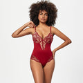 Sexy Solid Color Teddy Lace Lingerie Bodysuit 32524 - SWEETKAMA