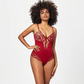 Sexy Solid Color Teddy Lace Lingerie Bodysuit 32524 - SWEETKAMA