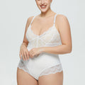 Sexy Solid Color Teddy Lace Lingerie Bodysuit 32524 - SWEETKAMA
