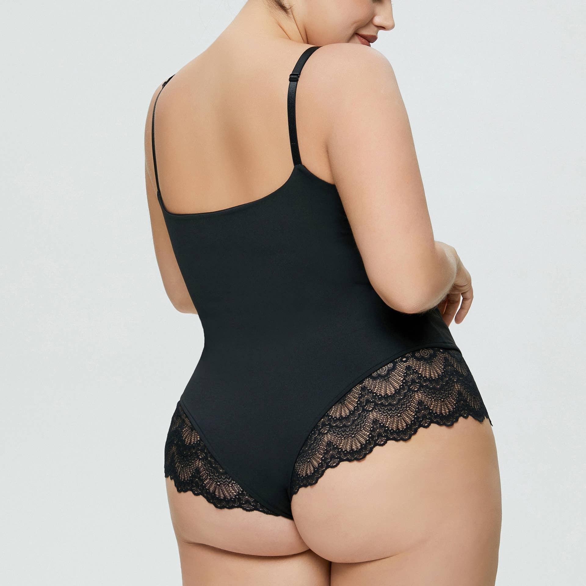 Sexy Solid Color Teddy Lace Lingerie Bodysuit 32524 - SWEETKAMA