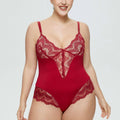 Sexy Solid Color Teddy Lace Lingerie Bodysuit 32524 - SWEETKAMA