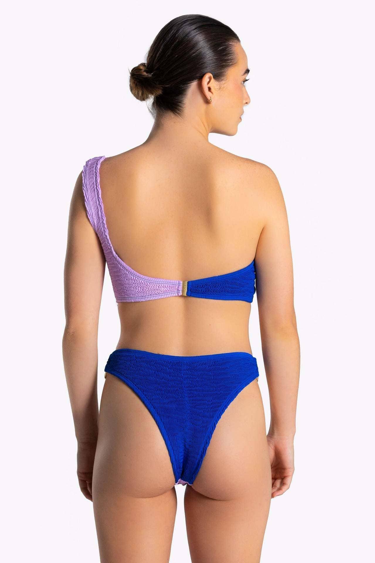 Shell Collection Wrinkle Color Block 2PCS Bikini Set Y66 - SWEETKAMA