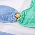 Shell Collection Wrinkle Color Block 2PCS Bikini Set Y66 - SWEETKAMA