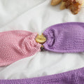 Shell Collection Wrinkle Solid Color 2PCS Bikini Set Y76 - SWEETKAMA
