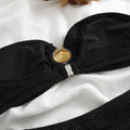 Shell Collection Wrinkle Solid Color 2PCS Bikini Set Y79 - SWEETKAMA