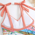 Shoulder Tie One Piece Swimsuit with Sarong Wrap Up Y116 - SWEETKAMA