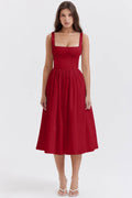 Sleeveless Solid Color Ladies Daily Dress 25521 - SWEETKAMA
