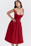 Sleeveless Solid Color Ladies Daily Dress 25521 - SWEETKAMA