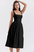 Sleeveless Solid Color Ladies Daily Dress 25521 - SWEETKAMA