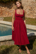 Sleeveless Solid Color Ladies Daily Dress 25521 - SWEETKAMA