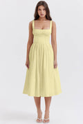 Sleeveless Solid Color Ladies Daily Dress 25521 - SWEETKAMA