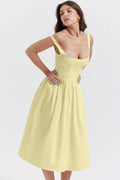 Sleeveless Solid Color Ladies Daily Dress 25521 - SWEETKAMA