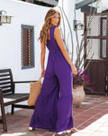 Sleeveless Solid Color Ladies Daily Jumpsuit 23313 - SWEETKAMA