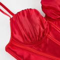 Solid Color Backless Shoulder Straps Corset 853 - SWEETKAMA