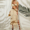 Solid Color Bikini Swimwear Cover Up Set HL5870 - SWEETKAMA