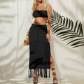 Solid Color Bikini Swimwear Cover Up Set HL5870 - SWEETKAMA