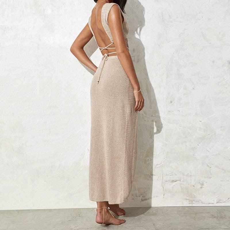 Solid Color Bikini Swimwear Cover Up Set HL9792 - SWEETKAMA