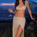 Solid Color Bikini Swimwear Cover Up Set HL9792 - SWEETKAMA