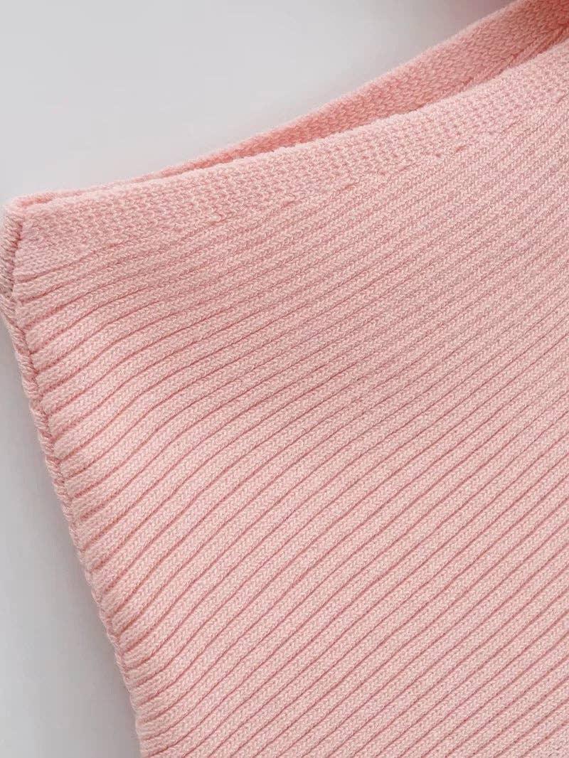 Solid Color Cross Sleeveless Daily Knit Top A9YS220875-9 - SWEETKAMA