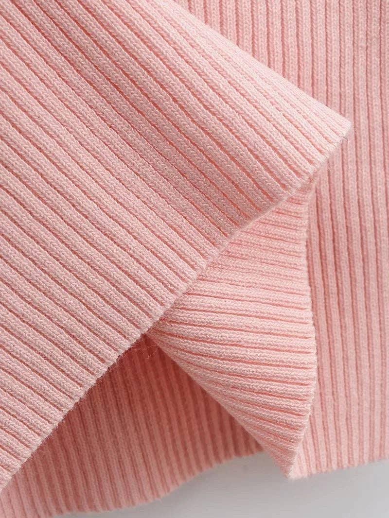 Solid Color Cross Sleeveless Daily Knit Top A9YS220875-9 - SWEETKAMA