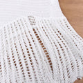 Solid Color Flounce Bikini Swimwear Cover Up Dress HL9772 - SWEETKAMA