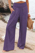 Solid Color Ladies Wide Leg Pants RX6602 - SWEETKAMA