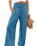 Solid Color Ladies Wide Leg Pants RX6602 - SWEETKAMA