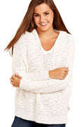 Solid Color Long Sleeves Hollow Out Sweater T2053 - SWEETKAMA