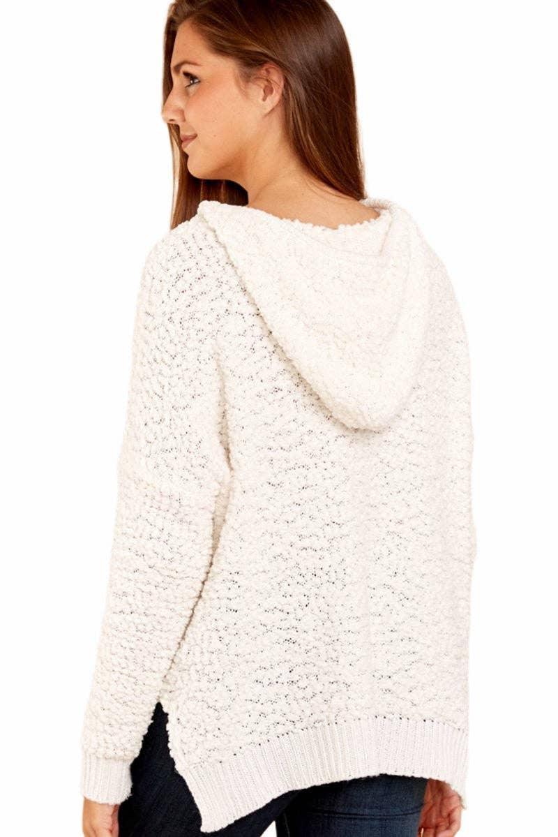 Solid Color Long Sleeves Hollow Out Sweater T2053 - SWEETKAMA