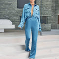 Solid Color Long Sleeves Top and Pants Ladies Set ZL1857 - SWEETKAMA