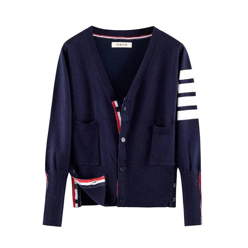 Solid Color V-Neck Women Daily Cardigan 3053-CL1 - SWEETKAMA