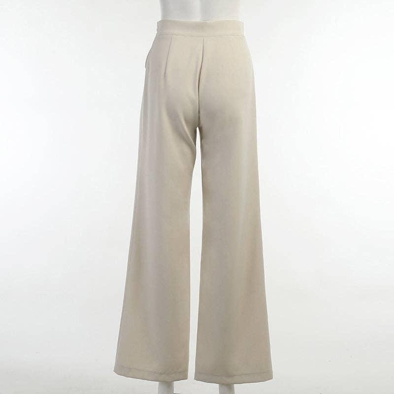 Solid High Waist Loose Sports Women Daily Pants CC21172PF - SWEETKAMA