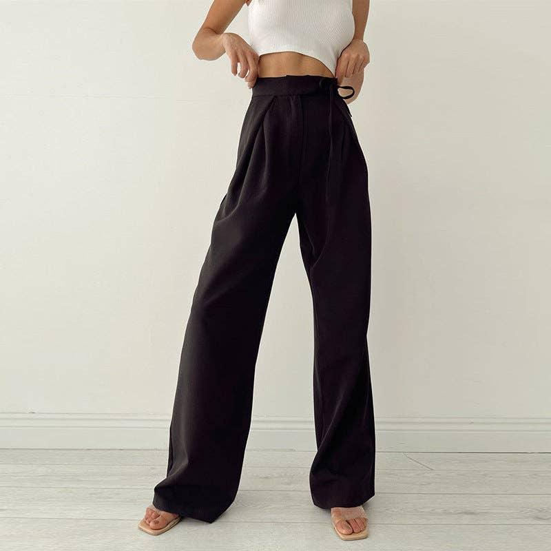 Solid High Waist Loose Sports Women Daily Pants CC21172PF - SWEETKAMA