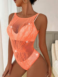 Sparkle Fishnet Teddy See Throught Lingerie Bodystocking 21649891841 - SWEETKAMA