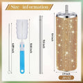 Sparkle Rhinestone Water Bottle 17oz with Straw FKC05 - SWEETKAMA