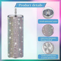 Sparkle Rhinestone Water Bottle 17oz with Straw FKC05 - SWEETKAMA