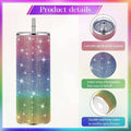 Sparkle Rhinestone Water Bottle 17oz with Straw FKC05 - SWEETKAMA