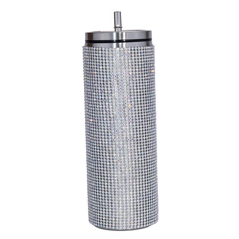 Sparkle Rhinestone Water Bottle 17oz with Straw FKC05 - SWEETKAMA