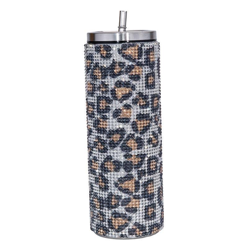 Sparkle Rhinestone Water Bottle 17oz with Straw FKC05 - SWEETKAMA