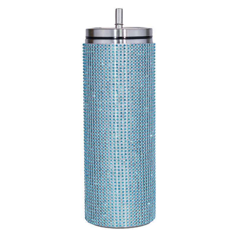 Sparkle Rhinestone Water Bottle 17oz with Straw FKC05 - SWEETKAMA