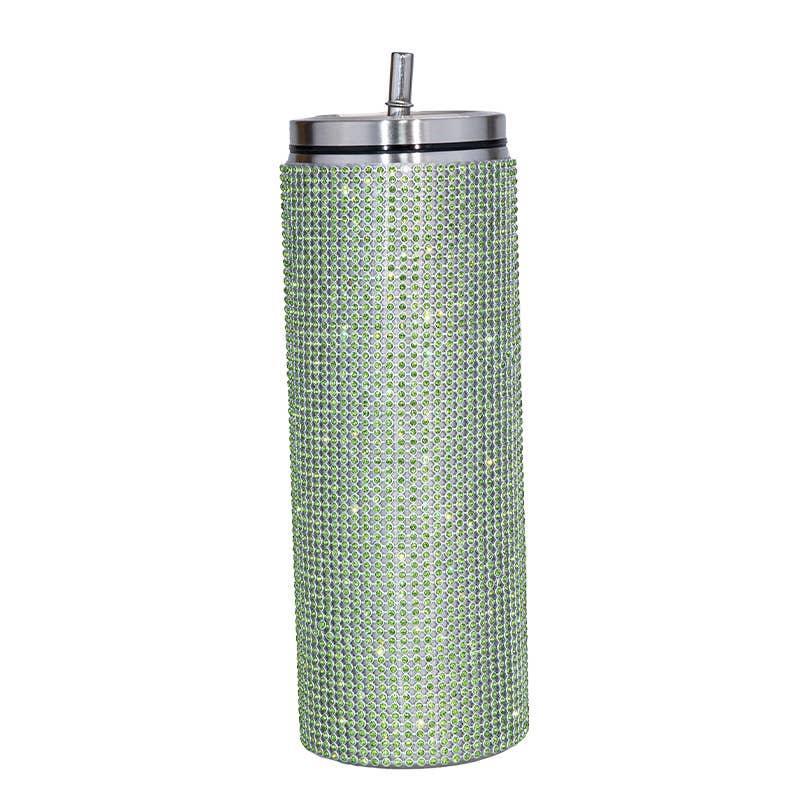 Sparkle Rhinestone Water Bottle 17oz with Straw FKC05 - SWEETKAMA