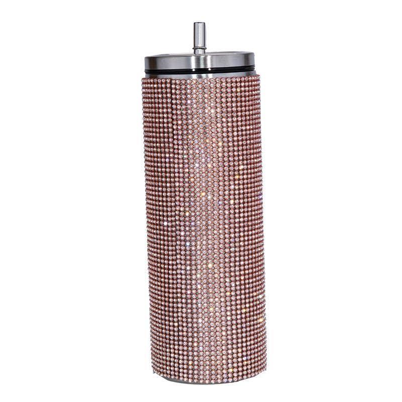 Sparkle Rhinestone Water Bottle 17oz with Straw FKC05 - SWEETKAMA