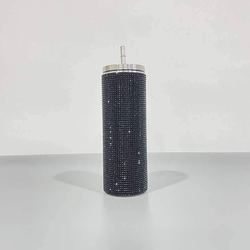 Sparkle Rhinestone Water Bottle 17oz with Straw FKC05 - SWEETKAMA