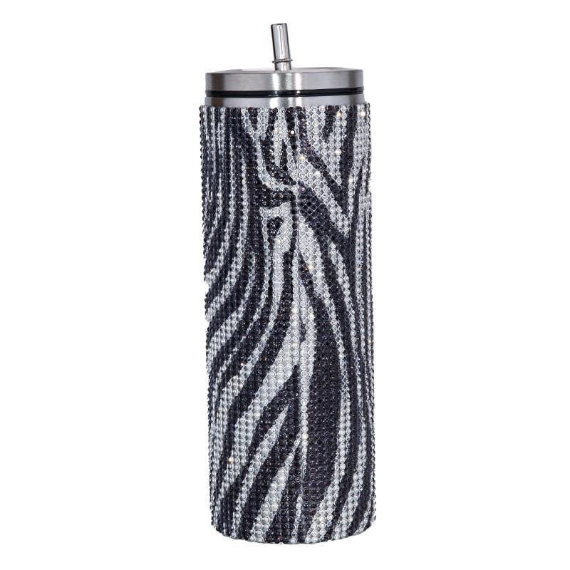 Sparkle Rhinestone Water Bottle 17oz with Straw FKC05 - SWEETKAMA