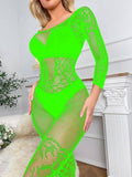 Spicy Hollow Out Fishnet See Through Bodystocking W594 - SWEETKAMA