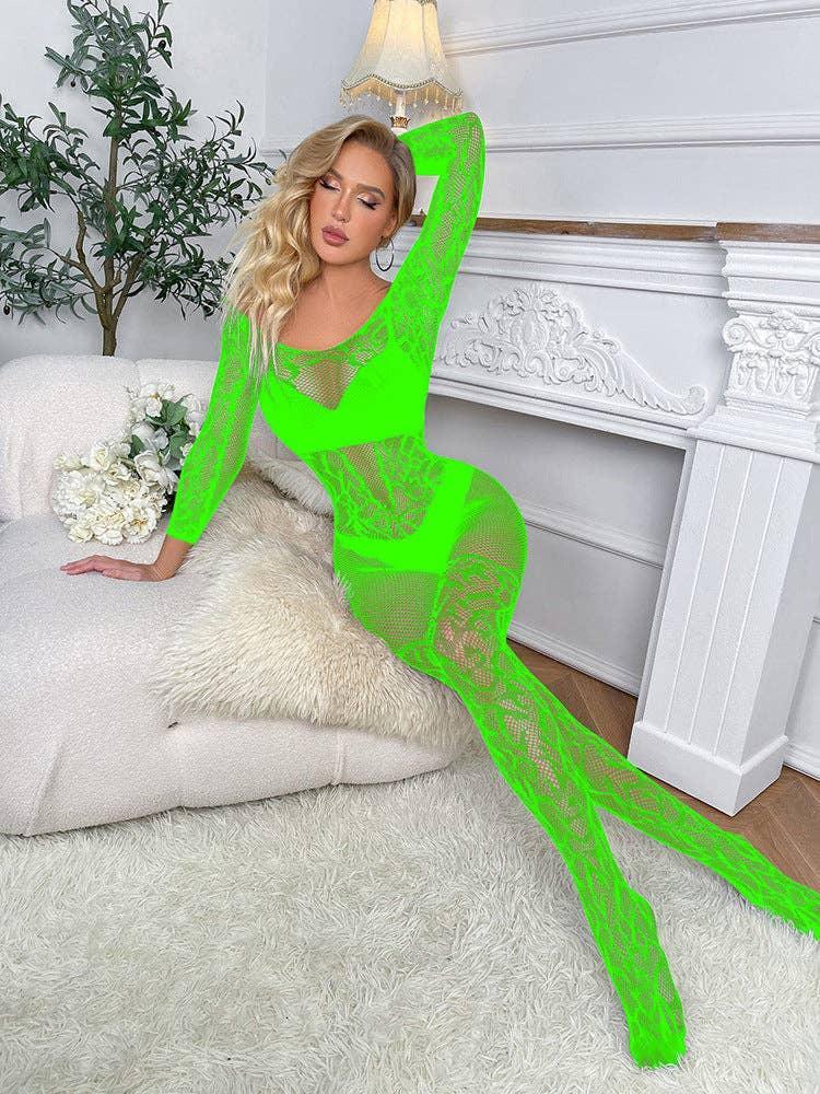 Spicy Hollow Out Fishnet See Through Bodystocking W594 - SWEETKAMA