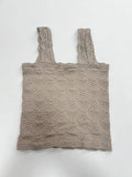 Square Neck Seamless Floral Jacquard Cami SKT3005 - SWEETKAMA