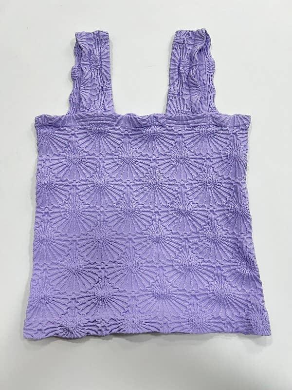 Square Neck Seamless Floral Jacquard Cami SKT3005 - SWEETKAMA